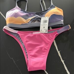 Stylish Pink and Multicolor Women's Bikini Set
